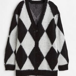 Divided H&M Harlequin Patterned Cardigan, new, Size S